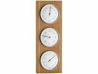 TFA Dostmann Analoge Wetterstation, aus Eiche, Barometer, Hygrometer, Thermometer,