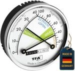 TFA Dostmann Analoges Thermometer Hygrometer mit Metallring, 45.2024,