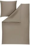 ESTELLA Bettw&auml;sche Valetta | Kiesel | 155x220 cm + 80x80 cm | seidig-gl&auml;nzende