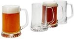 MamboCat 4er Set Artisan Bierkrug I 250ml, H&ouml;he 12,3cm I f&uuml;r 4 Personen I