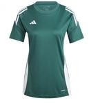 adidas Damen Tiro 24 Shirt, Team Dark Green/White, S