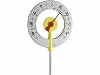 TFA Dostmann Lollipop analoges Design-Gartenthermometer, 12.2055.07, wetterfest mit