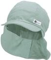 Sterntaler Unisex Kinder Schirmm.Nacken Leinencharakter Kinderm&uuml;tze, Gr&uuml;n, 43 EU