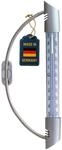 TFA Dostmann Analoges Fensterthermometer ORBIS mit Edelstahlhalter, 14.6015,