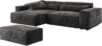 DELIFE Eckcouch Sirpio XL Mikrofaser Schwarz 270x170 cm Recamiere variabel mit...