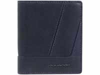 Piquadro Carl Vertical Mens Wallet with Coin Case RFID Night Blue