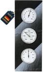 TFA Dostmann Analoge Wetterstation aus Schiefer, 20.3018, inkl Barometer, Therometer,