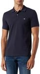 Gant Herren Slim Shield Pique Polohemd, Evening Blue, L EU