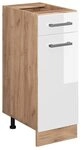 Vicco K&uuml;chenunterschrank R-Line, Wei&szlig; Hochglanz, 30 cm ohne Arbeitsplatte, zur
