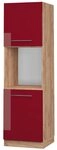 Vicco Herdumbauschrank Fame-Line, Bordeaux Hochglanz, 60 cm offen, zur...