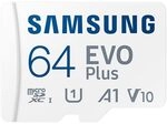 Samsung EVO Plus microSD-Speicherkarte (2024) (inkl. SD Adapter) - 64 GB