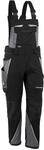 Grizzlyskin Latzhose Schwarz/Grau N68 - Workwear Arbeitshose f&uuml;r M&auml;nner & Damen,