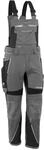 Grizzlyskin Latzhose Grau/Schwarz N68 - Workwear Arbeitshose f&uuml;r M&auml;nner & Damen,