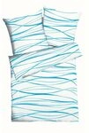 Kaeppel Bettw&auml;sche Motion Waves - 100% Baumwolle Perkal (T&uuml;rkis 243, 1 x...