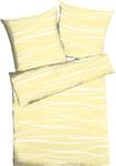 Kaeppel Bettw&auml;sche Motion Colours Mako-Satin gelb Gr&ouml;&szlig;e 1x 155x220 cm + 1x...