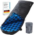 Skandika Deckenschlafsack Dundee Flanell | Baumwolle, Luxus-Qualit&auml;t, koppelbar,
