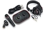 Focusrite Vocaster One Studio &ndash; Podcast-Audio-Interface f&uuml;r Solo-Aufnahmen,...