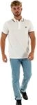 Fred Perry Herren Uomo Polo (Slim Fit) Piquet Stretch Unito M/C Collo E Polsi Rigati
