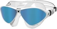 Zoggs Horizon Flex Mask Titanium Clear White Mirrored Blue