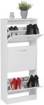 Wohnling Schuhschrank mit 3 F&auml;chern zum Klappen Schuhkommode 125 cm Schuhregal...