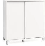 Wohnling Schuhschrank WL5.712 Holz Wei&szlig; 100x108x37,5 cm Ablage Hoch, Design