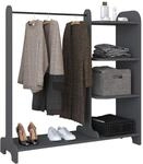 VCM Holz Kleiderschrank | offener Schrank |begehbarer | Kleiderregal | Ma&szlig;e ca. B.