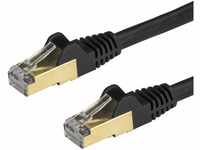 StarTech.com 0,5m Cat6a Ethernet Kabel, geschirmt (STP), Cat6a Netzwerkkabel, Cat6a