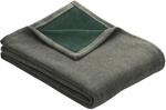 Ibena Aberdeen Kuscheldecke 150x200 cm - Decke grau gr&uuml;n mit elegantem
