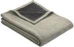 Ibena Aberdeen Kuscheldecke 150x200 cm - Decke Natur grau mit elegantem