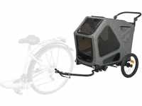 TRIXIE Fahrrad-Anhänger, M: 71 × 95 × 85/138 cm, grau/Salbei bis zu 35 kg -...