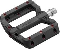 Funn Black Magic Kunststoff-Flachpedal-Set f&uuml;r Mountainbike - Leichte breite