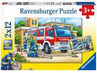 Ravensburger Kinderpuzzle - 07574 Polizei und Feuerwehr - Puzzle für Kinder ab 3