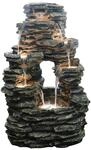 Dehner Gartenbrunnen Salto mit LED Beleuchtung, ca. 99 x 63.5 x 50 cm, Polyresin,