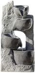 Dehner Gartenbrunnen Circ mit LED Beleuchtung, ca. 89 x 29 x 44.3 cm, Polyresin, grau