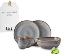 like. by Villeroy & Boch Lave beige Fr&uuml;hst&uuml;cksset 6tlg