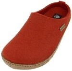 HAFLINGER Emils Toffel Filzpantoffel Hausschuh mit Ledersohle Unisex (Fuchs 110) Gr