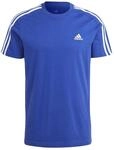 Adidas Herren Essentials Single Jersey 3-Stripes Tee, Semi Lucid Blue/White, S