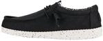 Hey Dude Wally Canvas Herren - Slip on Schuhe - Mokassin Stil, Black/White, 45