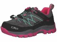CMP Kids Rigel Low Shoe Wp Trekking-Schuhe, Zementgrau-Fluo-Pink (Cemento-Pink Fluo),