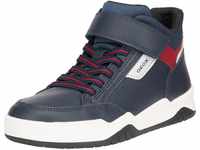 Geox J Perth Boy B Sneaker, Navy/RED, 29 EU