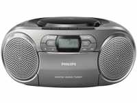 Philips Audio CD-Radio mit Dab+-Kassette (Dynamic Bass Boost) Silber, AZB600/12