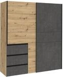 DEINE TANTE EMMA W2QS823E71-C752 Winn Artisan Eiche/Beton Grau Schiebet&uuml;ren Schrank