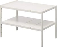 YAMAZAKI 4948 TOWER 2Tiered Extendable Organizer, white, Steel, 5085 x 30 x 35 cm