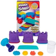 Kinetic Sand Regenbogen Mix Set - 383 g original Knetsand, ab 3 Jahre | Mix & Create