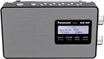 Panasonic RF-D10EG-K Tragbares DAB/DAB+/FM-Digitalradio, LCD-Display mit
