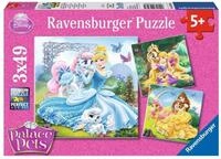 Ravensburger Kinderpuzzle - 09346 Palace Pets - Belle, Cinderella und Rapunzel -