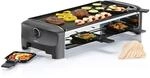 Princess Raclette und Teppanyaki Grill, f&uuml;r 8 Personen, 1200 Watt, 162840, Schwarz