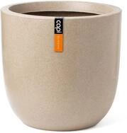 Capi Europe - Topf Kugel Waste Smooth NL - 35x34 - Terrazzo beige - Blumentopf f&uuml;r