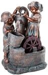 Dehner Gartenbrunnen Lea und Leon mit LED Beleuchtung, ca. 68.5 x 45 x 35 cm,