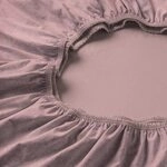 ESTELLA Spannbetttuch Samt Velours | Flieder | Frottee | 200x200 cm | passend...